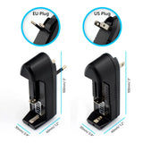 US Portable Single-Slot Wall Charger: 3.6V/3.7V for 18650, 26650, 16340, 18350 Lithium Batteries