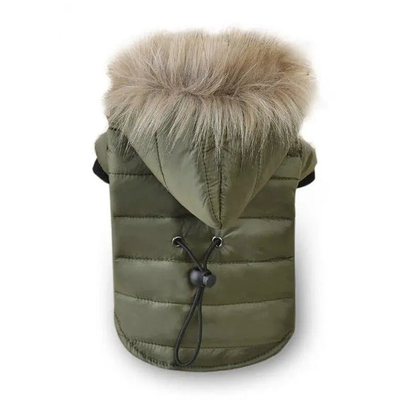 Warm Fur Hooded Pet Winter Coat Pet Essentials-8