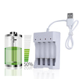 USB 3/4 Slot Fast Battery Charger: Short-Circuit Protection for AA/AAA Rechargeable Batteries