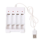 USB 3/4 Slot Fast Battery Charger: Short-Circuit Protection for AA/AAA Rechargeable Batteries