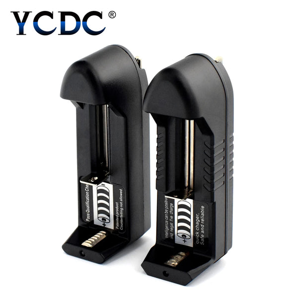 US Portable Single-Slot Wall Charger: 3.6V/3.7V for 18650, 26650, 16340, 18350 Lithium Batteries
