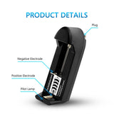 US Portable Single-Slot Wall Charger: 3.6V/3.7V for 18650, 26650, 16340, 18350 Lithium Batteries