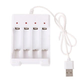 USB 3/4 Slot Fast Battery Charger: Short-Circuit Protection for AA/AAA Rechargeable Batteries