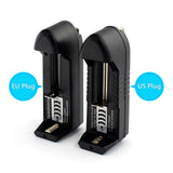 US Portable Single-Slot Wall Charger: 3.6V/3.7V for 18650, 26650, 16340, 18350 Lithium Batteries