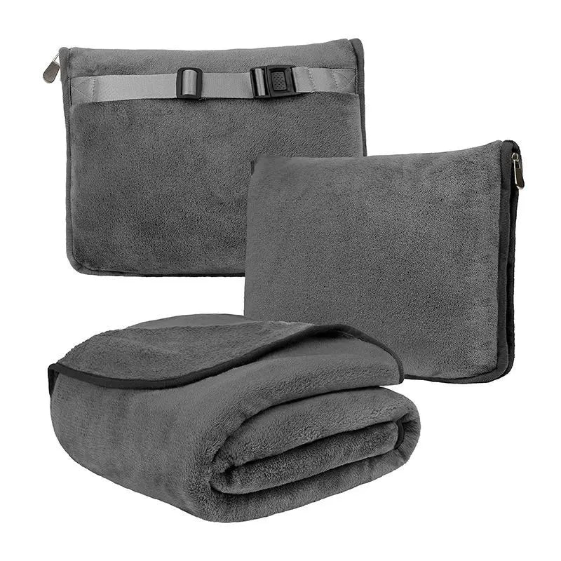ZK20 Travel Blanket & Pillow – Soft, Compact with Bag & Clip
