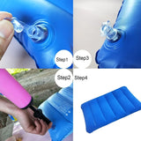 Ultralight Inflatable Camping Pillow: Compact, Flocked, for Travel, Hiking, Backpacking & Neck Support