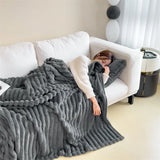 Thickened Rabbit Plush Flannel Blanket – Ultra-Soft & Warm