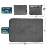 ZK20 Travel Blanket & Pillow – Soft, Compact with Bag & Clip