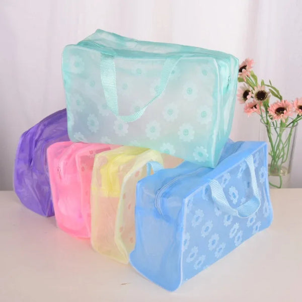 1PC Transparent Toiletry Bag: Waterproof Cosmetic Organizer for Travel, Business & Beach