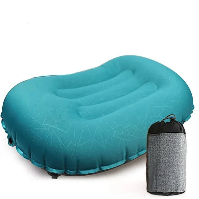 Ultralight Inflatable Travel Pillow: Ergonomic Neck & Lumbar Support for Camping, Hiking