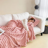 Thickened Rabbit Plush Flannel Blanket – Ultra-Soft & Warm