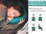 Ultralight Inflatable Travel Pillow: Ergonomic Neck & Lumbar Support for Camping, Hiking