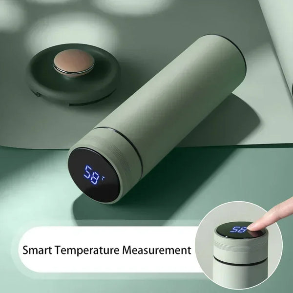 500ml Smart Stainless Steel Thermos – Leakproof with Temperature Display