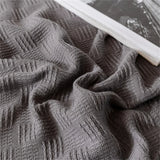 Soft 100% Cotton Knitted Throw Blanket – Lightweight Sofa & Bed Cover
