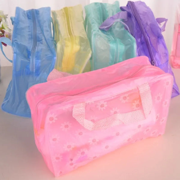 1PC Transparent Toiletry Bag: Waterproof Cosmetic Organizer for Travel, Business & Beach