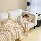 Thickened Rabbit Plush Flannel Blanket – Ultra-Soft & Warm