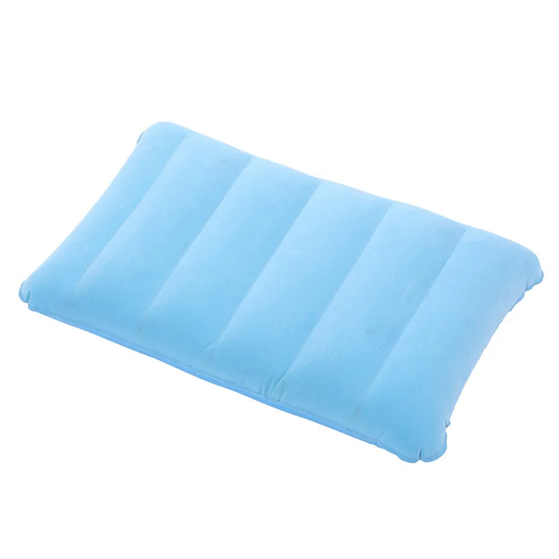 Ultralight Inflatable Camping Pillow: Compact, Flocked, for Travel, Hiking, Backpacking & Neck Support