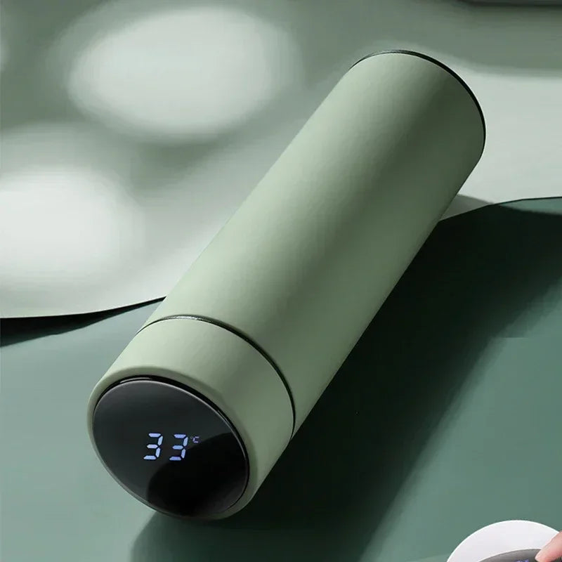 500ml Smart Stainless Steel Thermos – Leakproof with Temperature Display