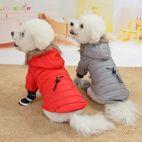 Warm Fur Hooded Pet Winter Coat Pet Essentials-8