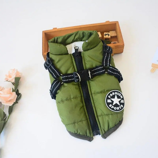 Waterproof Dog Jacket With Harness Pet Essentials-8